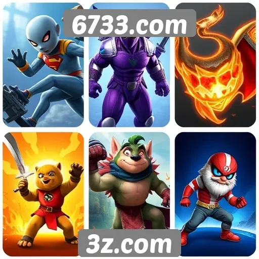 Comparativo de jogos disponíveis em 6733.com